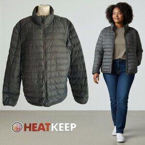 HEATKEEP Puffer Jacket Real Down Filled Super Lightweight Techwear Size L